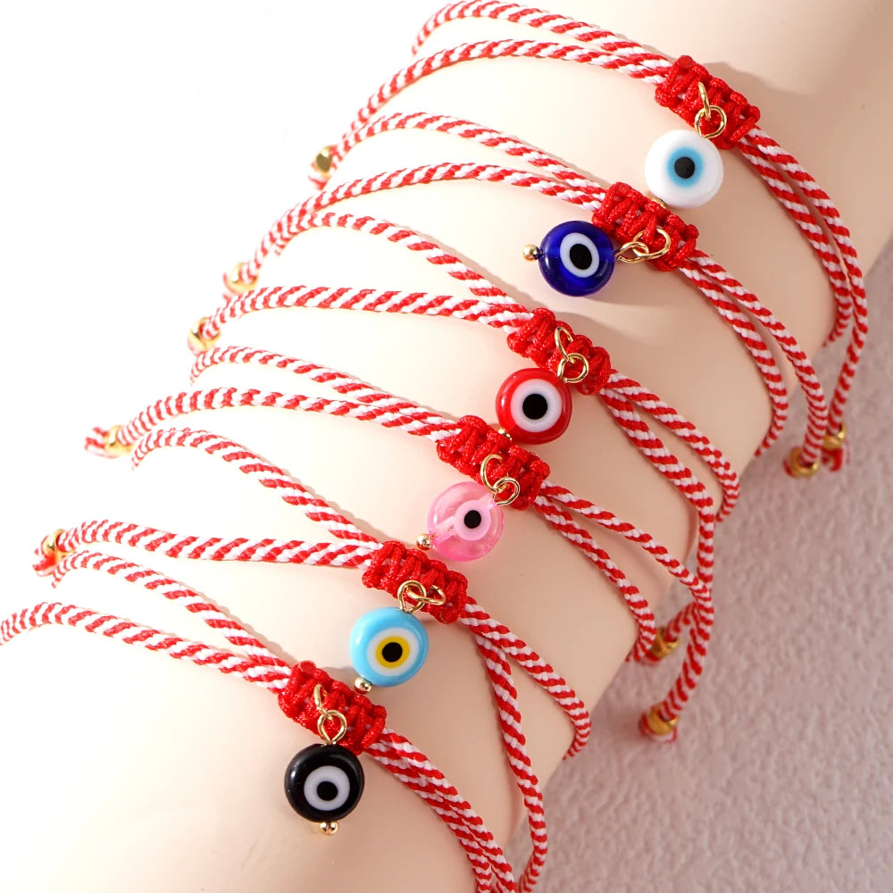 Go2boho Tradition Spring Is Coming Evil Eye Good Luck Pendant 2024 Festival Trendy Greek Martakia March Bracelets for Women