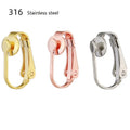 Kids Stainless Steel French Ear Clips No Pierced 316 Anti-pain Prevention Kids Clip on Earrings Non Pierced for Women