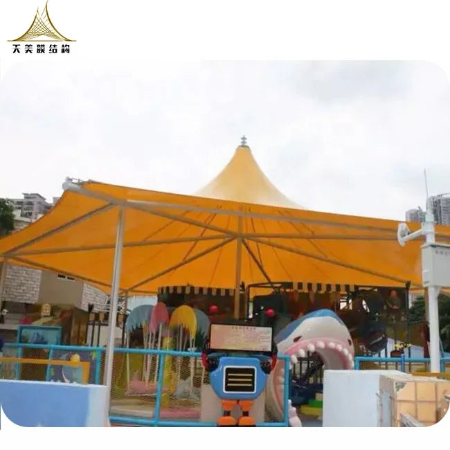 Commercial Membrane Structure Shade Roofoutdoor Umbrella Tensile Membrane Shed Tent