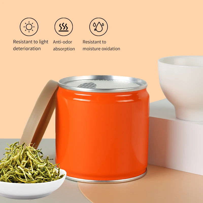 73*73mm Matcha Tea Coffee Cookies With Hand Tear Aluminum Film Food Grade Metal Sealing Packaging Tin Box Custom Wholesale Logo