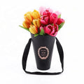 China Factory Customized Popcorn Bucket Portable Ice Cream Flower Boxes Case Flower Bouquet Storage Bucket Embossing Printing