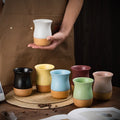 Vintage Porcelain Mugs Matte White Custom Japanese Stoneware Handmade Retro Ceramic Coffee Cup