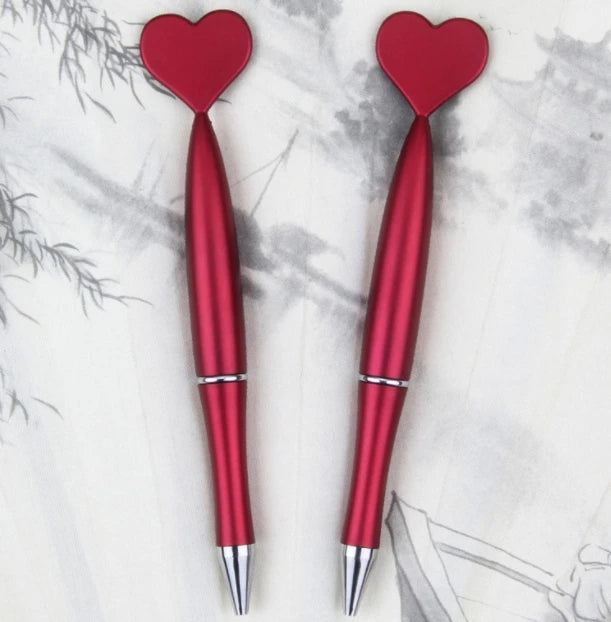 Twist love Ballpoint Pen Plastic Advertising Pen Five Star butterfly Pen Wedding Festival