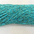 Wholesale Natural Smooth Charm Gemstone Hight Quality 2MM Faceted Turquoise Fashion Loose Stone Beads for Jewelry Making