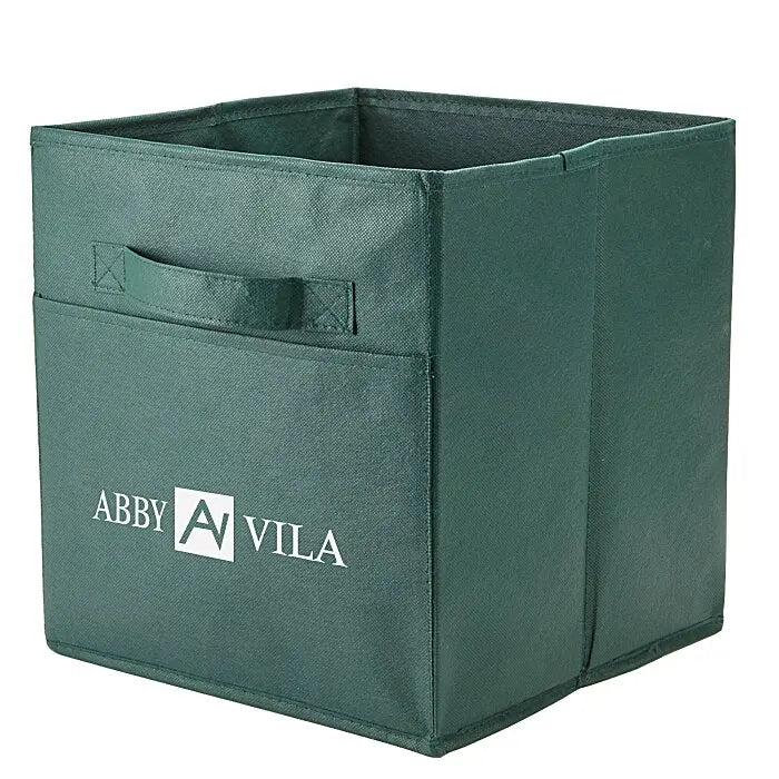 Ruthbag Non-Woven Travel Medium Storage Cube Front Slip Pocket Collapsible Cotton-Reinforced Square Shape Letter Pattern Punch