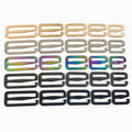Meetee BF751 21/26/32/38/50mm DIY Luggage Accessory Bag Belt Strap Slider 6-shaped Buckle Flat Tri-Glide Hook Adjust G Buckle