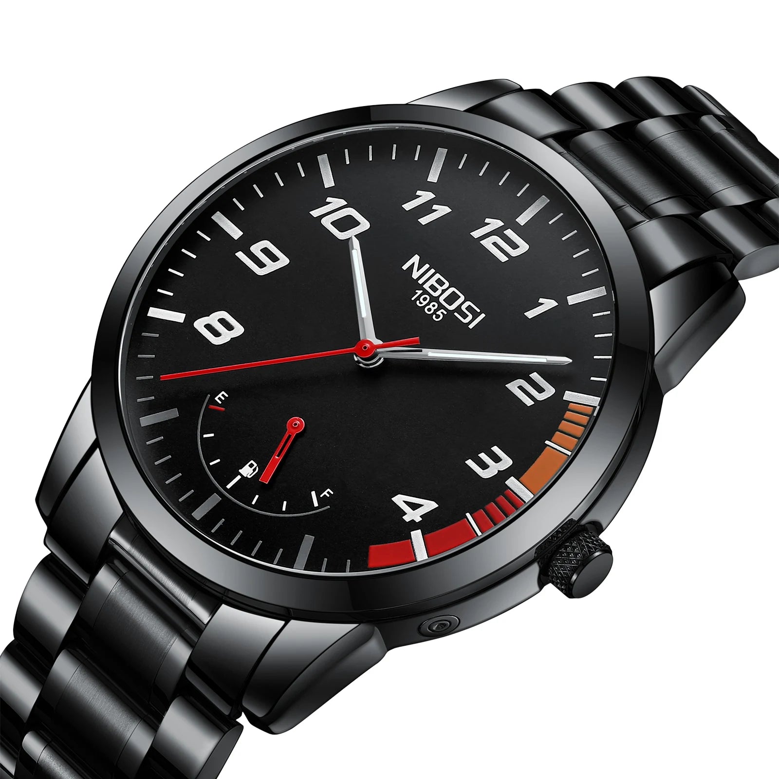 Original Watches Men Brand NIBOSI 2528 Solid Steel Strap Sports Waterproof Chronograph Watch for Man