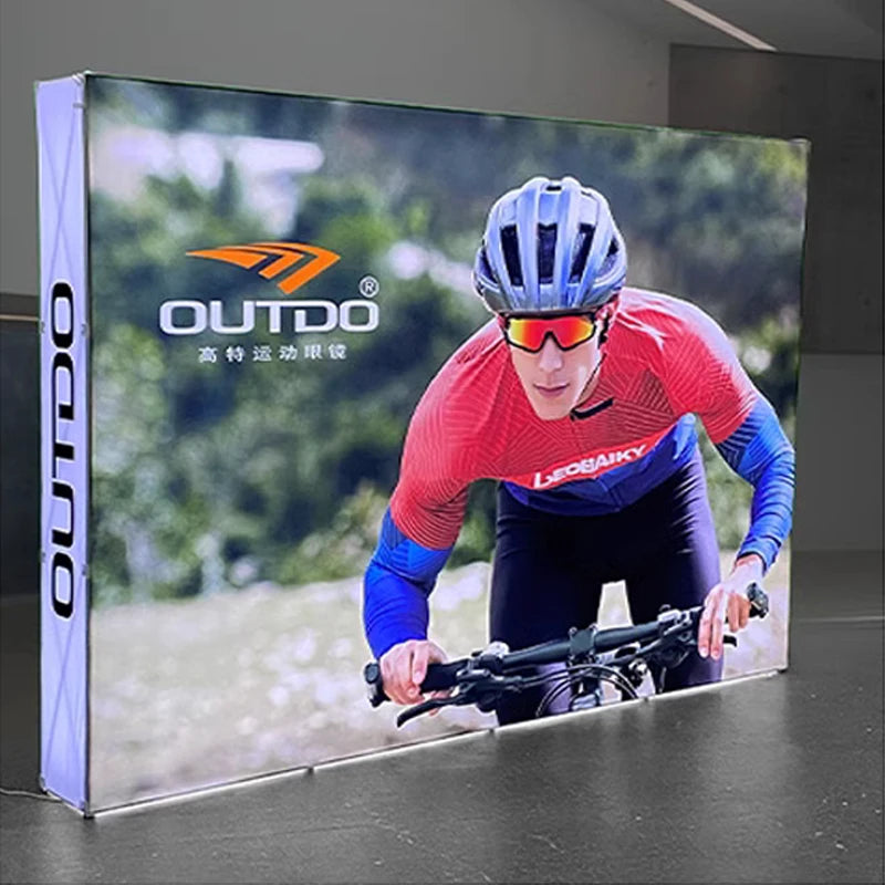 Custom Led 10x10 Pop up Trade Show Display Exhibit Pop up Backlit Display Stand SEG Light Box Displays LED Exhibition Lightbox