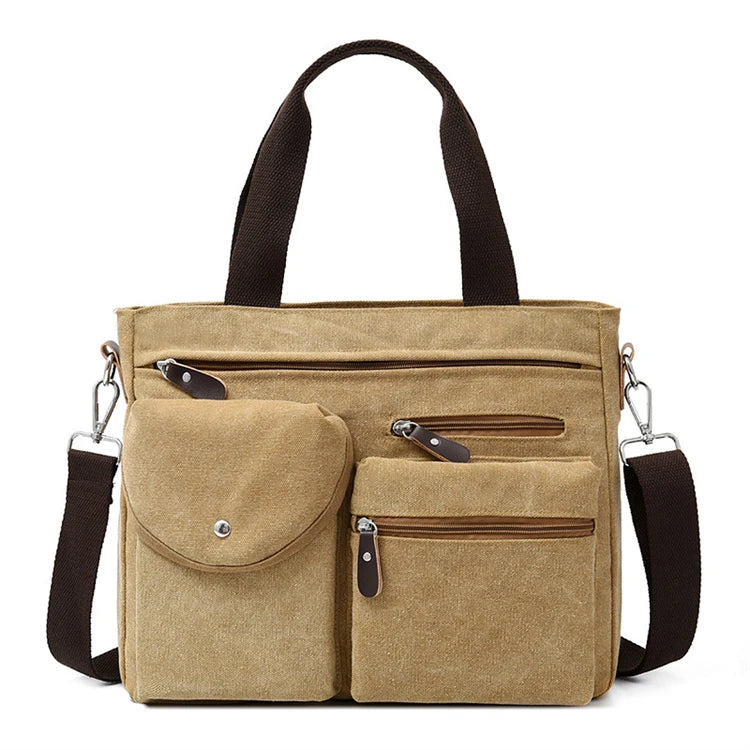 Oem Travel Multipurpose Shoulder Durable Business 18 Inch Canvas Messenger Laptop Bag