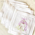 Personality Linen Embroidered Cocktail Napkins