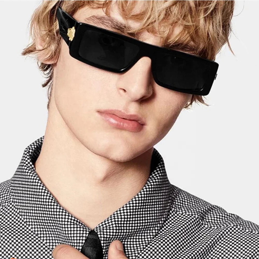 2023 Fashion Vintage Luxury Wholesale White Red Small Square Sunglasses UV400 Protection PC+AC Unisex