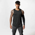 Best Selling Solid Tank Top Fitness Sports Vest Cotton Men's Sweat T-shirt Gym Slimming Plus Size T-shirt