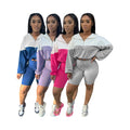 2024 New Arrival Two Piece Fall Sets Long Sleeve Hooded Women Two Piece Short Set Sport Casual Wear