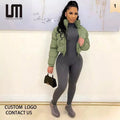 Liu Ming New Arrivals Women Winter Clothing Outwear Thick Puffer Jacket Zip up Turtleneck Cotton Bubble Coat