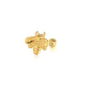 Wholesale Fashion 925 Sterling Silver Jewelry 14k Gold Mini Bee Stud Earrings for Women