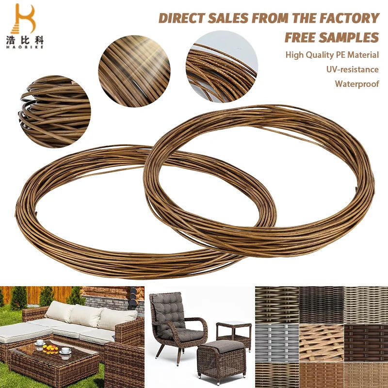 Fast Delivery Plastic Rattan Strips Material Accessories for Furniture Making Synthetic Wicker Material