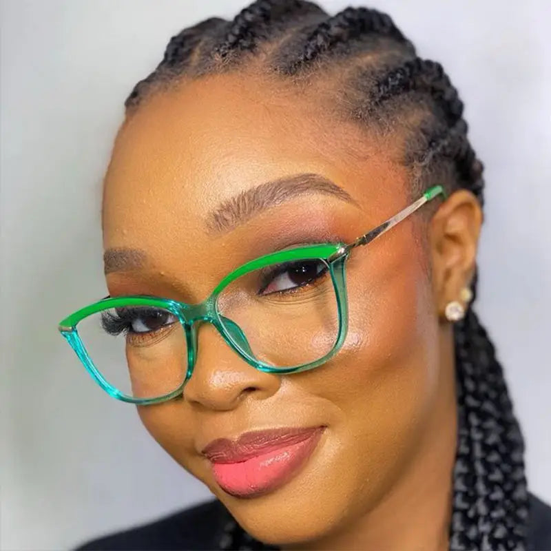 Wholesale Double Color Women Fashion Clear TR90 Metal Eyeglasses Optical Frames Computer Glasses  Anti-blue Light Eyewear