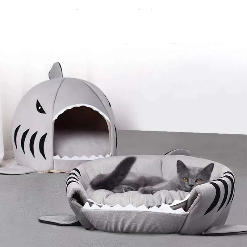 Customizable Solid Pattern Shark Mongolian Yurt Pet Sofa Comfortable Multi-Function Two-Way Use Dog & Cat Bed