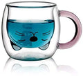 Custom Logo High Borosilicate Glass 250ml Milk Double Wall Glass Cup/Mugs Cups With Handle