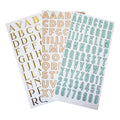 DIY Colourful Paper Chipboard Die Cut Letter Vintage Sticker Alphabet for Kids