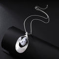 TongLing European Irregular Pendant Long Sweater Necklace Metal Resin Necklace for Daily Life