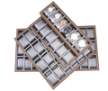 Luxury 6 12 24 30 Slots Walnut Wooden Grain Watch Storage Tray Mens Watch Display Organizer Tray With Watch Holder