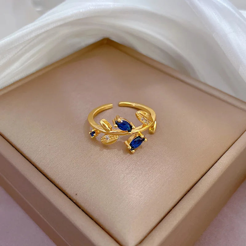Fashion Gold Plated Micro Paved Cubic Zircon Star Shape Open Rings Girls Jewelry Full Diamond Star Band Rings for Women