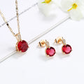 Brass Gold Plated Joyeria Necklace and Earrings Set for Lady Stud Earring Necklace Set Wholesale Distributor Oro 18k