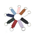 Personalized Logo Vegan Bulk Luxury Custom Business Blank Car PU Piel Cuero Keychain Leather Keyring