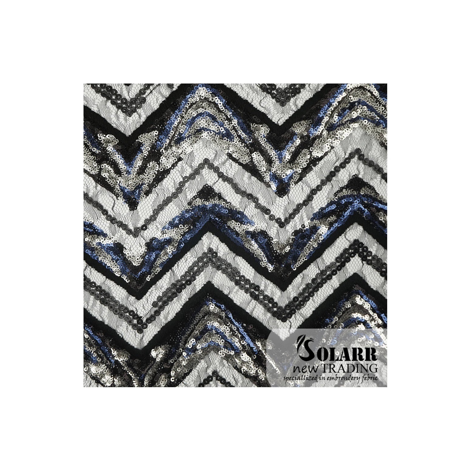 Wholesale China Factory 3mm  Sequin Embroidered Lace Fabric