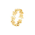 Simple Fashion Anniversary Gift Geometric Flower Link Finger Rings for Women
