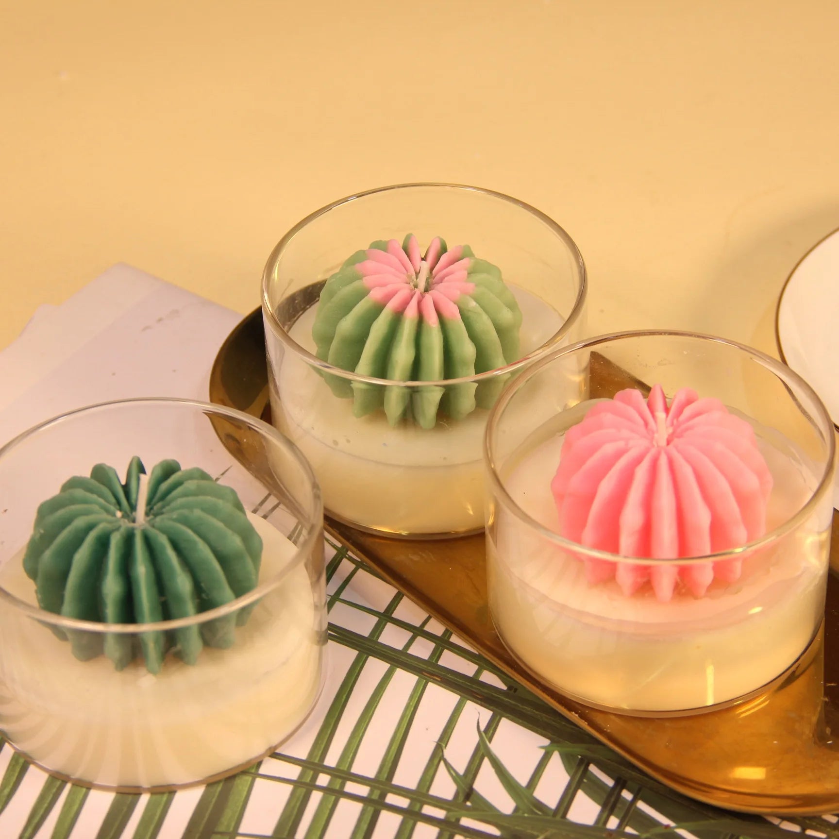 Private Label Soy Wax Plant Match Fragrance Crystal Scented Candles