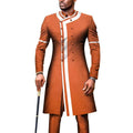 Africa Hot Selling Men's Suit African Clothing Long Slim-fit Top and Pants Set a Hair