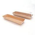 Custom Printed Available Paper Food Tray Kraft Paper With Lid Paper Disposable Cake Box Sandwich Box Snack Packaging Box Accept