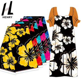 Digital Printing Classic Flower Pattern Sewing for Dress Skirt Polyester Woven Material Daily Clothing