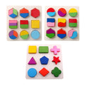 Wooden Educational Toy Children Geometric Shape Block Building Puzzle Cognitive Matching Early Learning Tool Set Wooden Toy