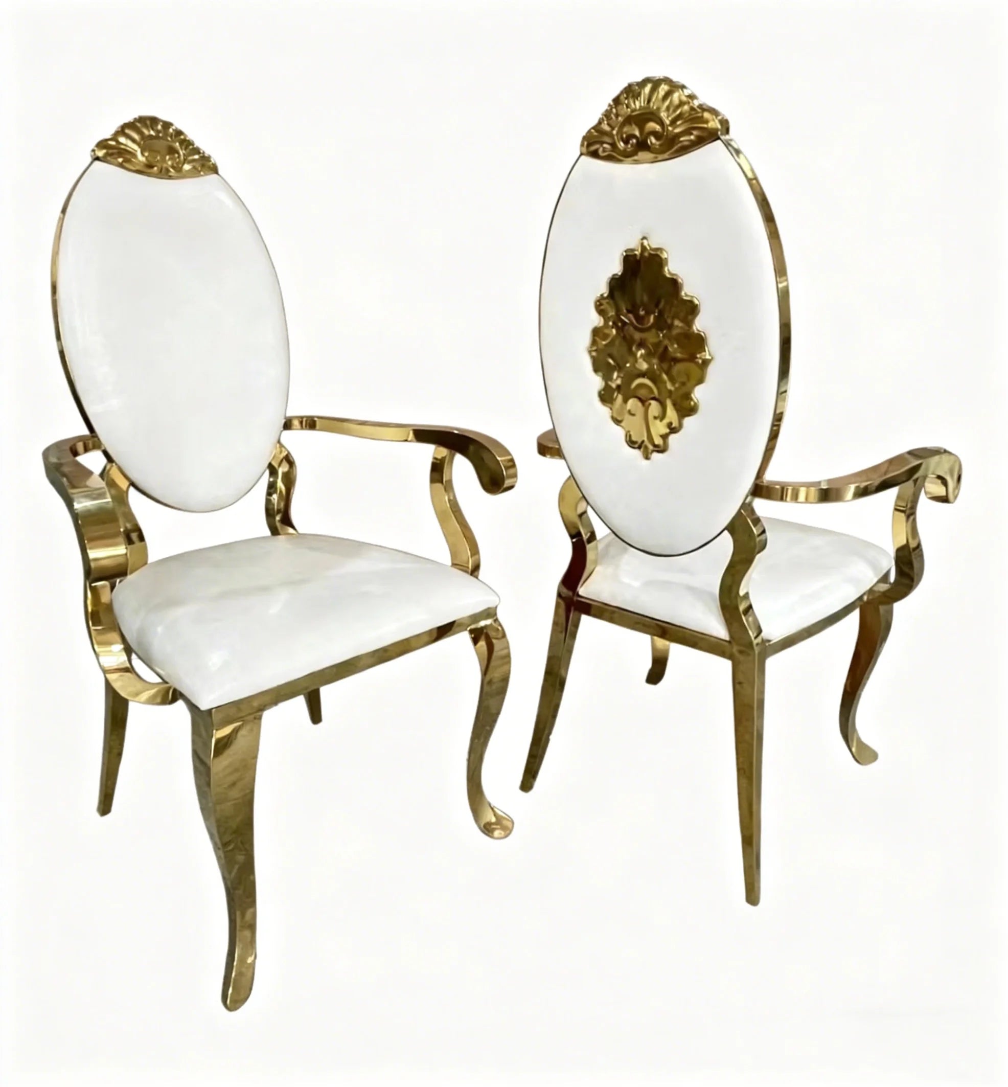 Wholesale Customized Chair for Wedding Event Couple Wedding Chair Bride and Groom Chairs Gold