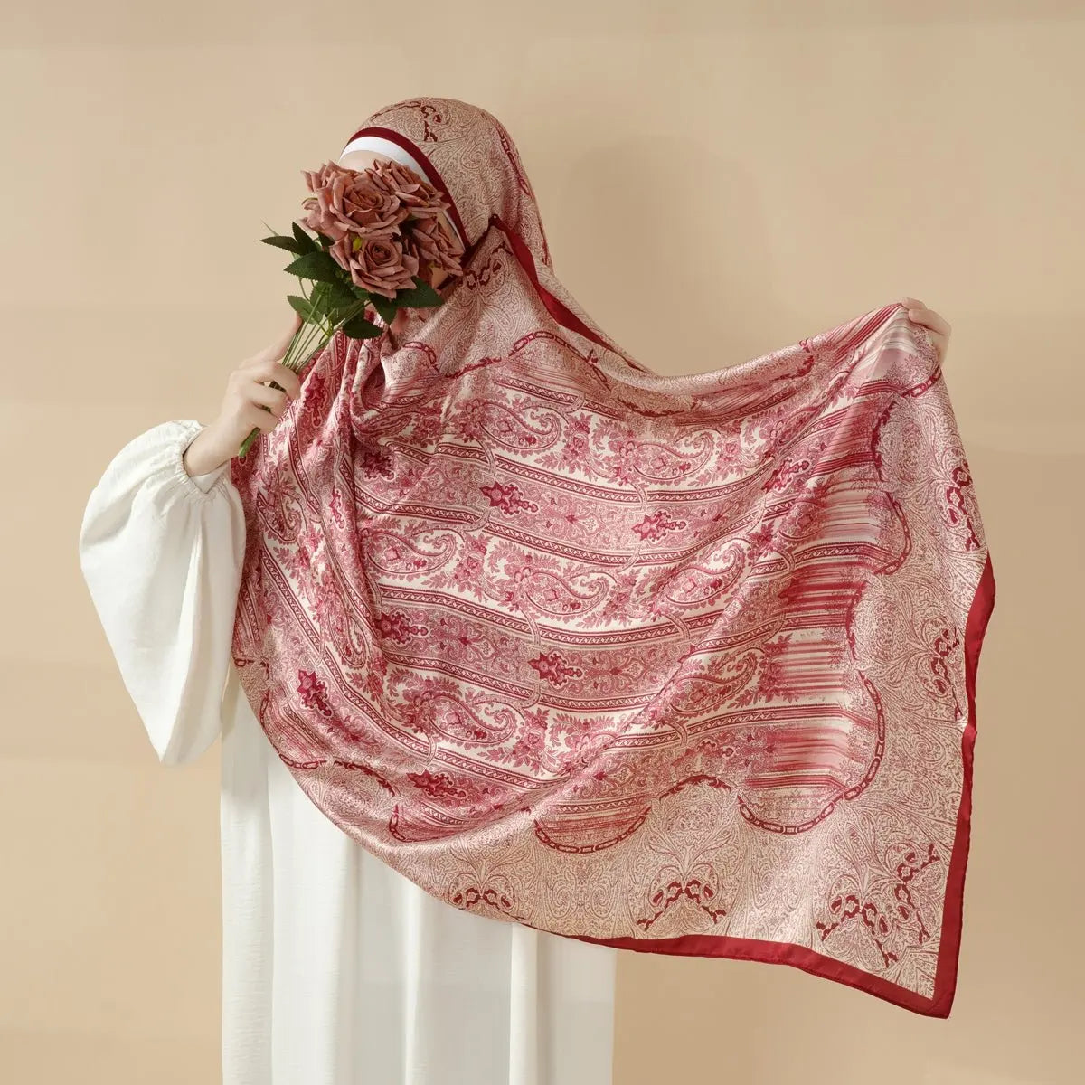 Hijab Plain Wraps Shawl Muslim Women Bohemian Plus Size Lightweight Long Scarf Modest Hijab Shawl Polyester