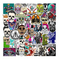 100Pcs Super Cool Skull Skeleton Street Art Graffiti Sticker for Boy Girl Diy Decorative Guitar Luggage Laptop Stickers