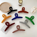 MIO Fashion 13cm Plastic Hair Claw Clips Cross Matte Flocking Large Hair Clip Korean Elegant Nonslip Hair Jaw Clips for Women