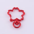 Flower Shape Metal Swivel Snap Clip Hook with Jump Ring for Bag Keychain