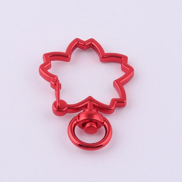 Flower Shape Metal Swivel Snap Clip Hook with Jump Ring for Bag Keychain