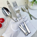 304 Stainless Steel Titanium Modern Elegant Silver Tableware Restaurant Hotel Knife Fork Spoon Simple Flatware Gold Cutlery Sets