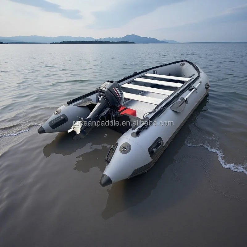 Water Sport Popular Rowing Boats Pvc Drifting Aluminium Pontoon Inflatable Fishing Boat