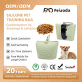 Manufacturer Outdoor Portable Silicone Pet Snack Bags Treat Pouch for Dog Training Pet Feeding Supplies