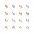 Modern OL Pearl Zircon Earrings Durable Titanium Posts Comfortable Fit for Women Professional Look