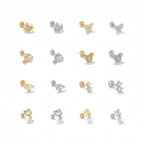 Modern OL Pearl Zircon Earrings Durable Titanium Posts Comfortable Fit for Women Professional Look