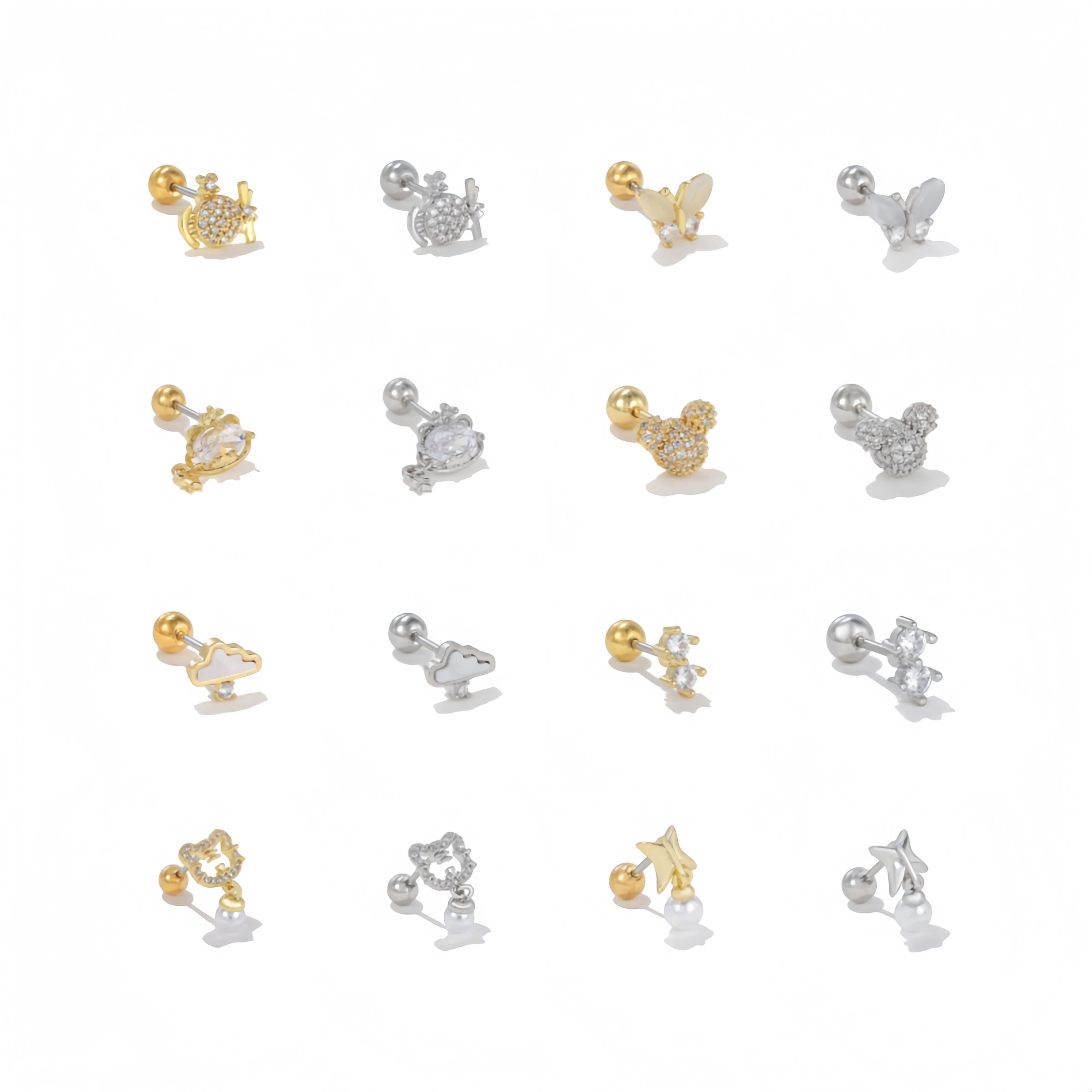 Modern OL Pearl Zircon Earrings Durable Titanium Posts Comfortable Fit for Women Professional Look