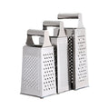 Heavy Duty 4 Sided Stainless Steel Box Grater Multi Function Cheese Shredder Vegetable Slicer Ginger Zester With Metal Handle