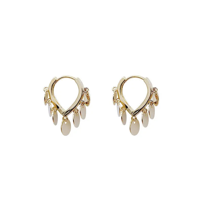 REETI 925 Silver Gold Earrings Zircon Wafer Love Drop Earrings for Women Gift Earings Fashion Jewelry
